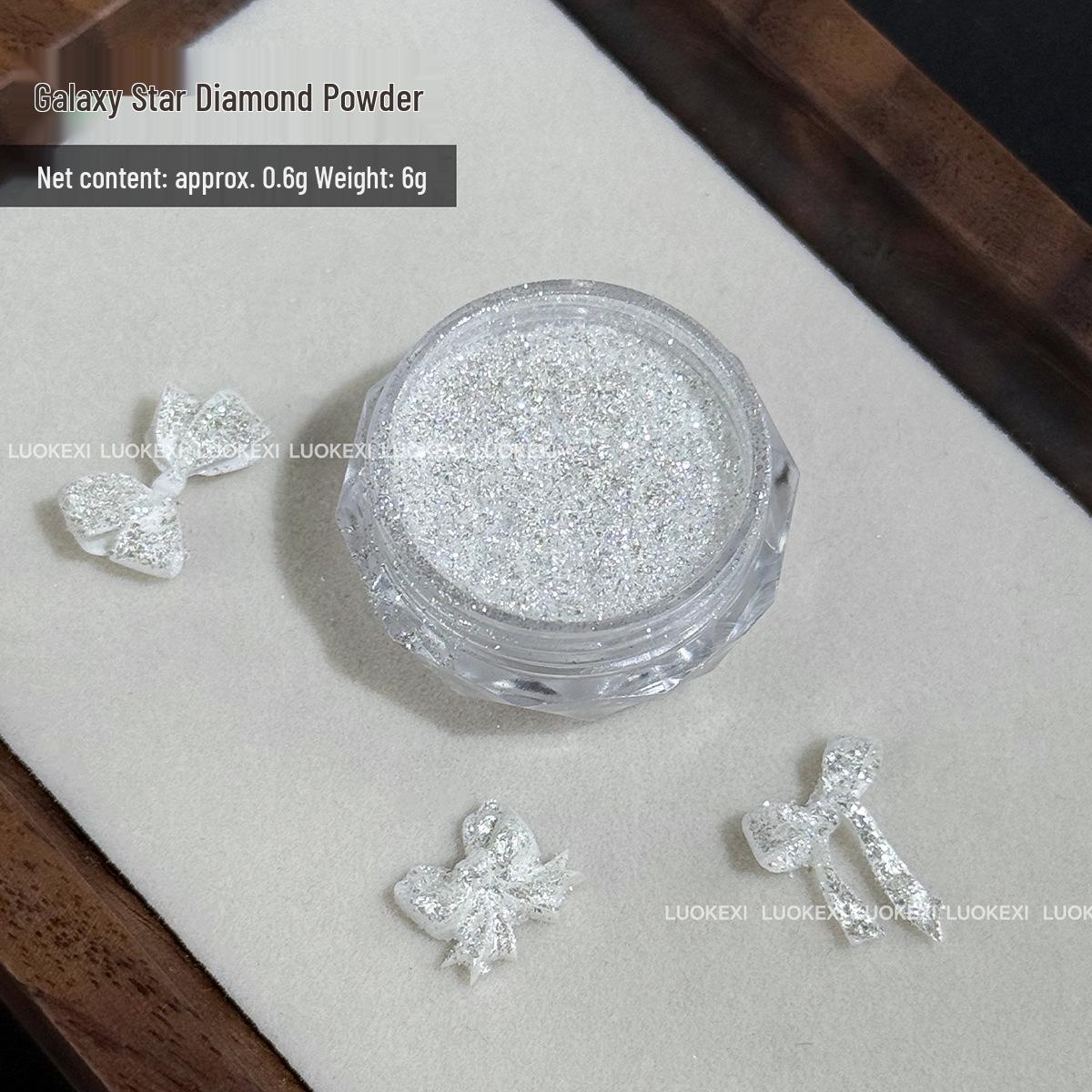 

High-Quality White Galaxy Nail Art Glitter Powder