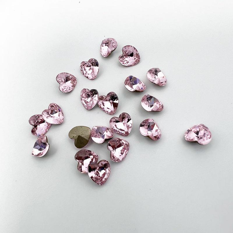 

Персиковое сердце Неправильные хрустальные стразы для нейл-арта (6мм) 6MM pointed bottom peach heart