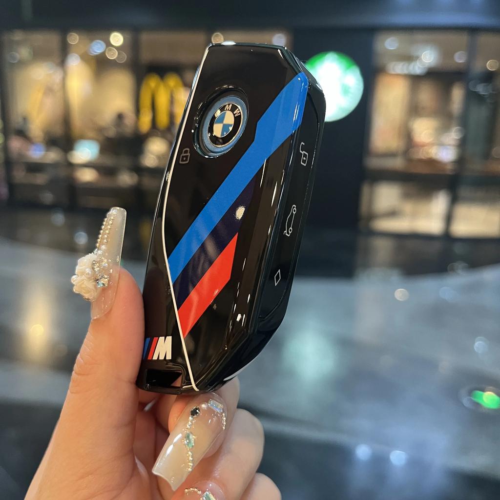 EUCQ6 Remote Car Key Case Holder Key Cover for BMW X1 U11 2023 Series 7 735i 740Li I7 G07 X7 LCI XM Auto Accsesories