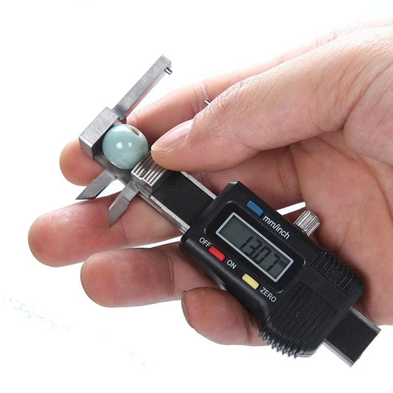 Nový digitální posuvné měřítko 0-25 mm na šperky, Mikroelektronický digitální displej Trojitý použití Pravítko Posuvné měřítko pro měření tloušťky
