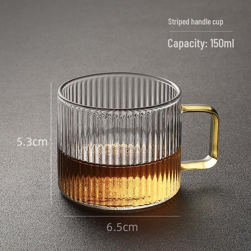 ZISIZ High Borosilicate Glass Teacup with Handle