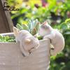 Courtyard Garden Bonsai Ornaments: Creative Cartoon Animal Decorations for Fish Tank, Cat Climbing, & Hanging Pots