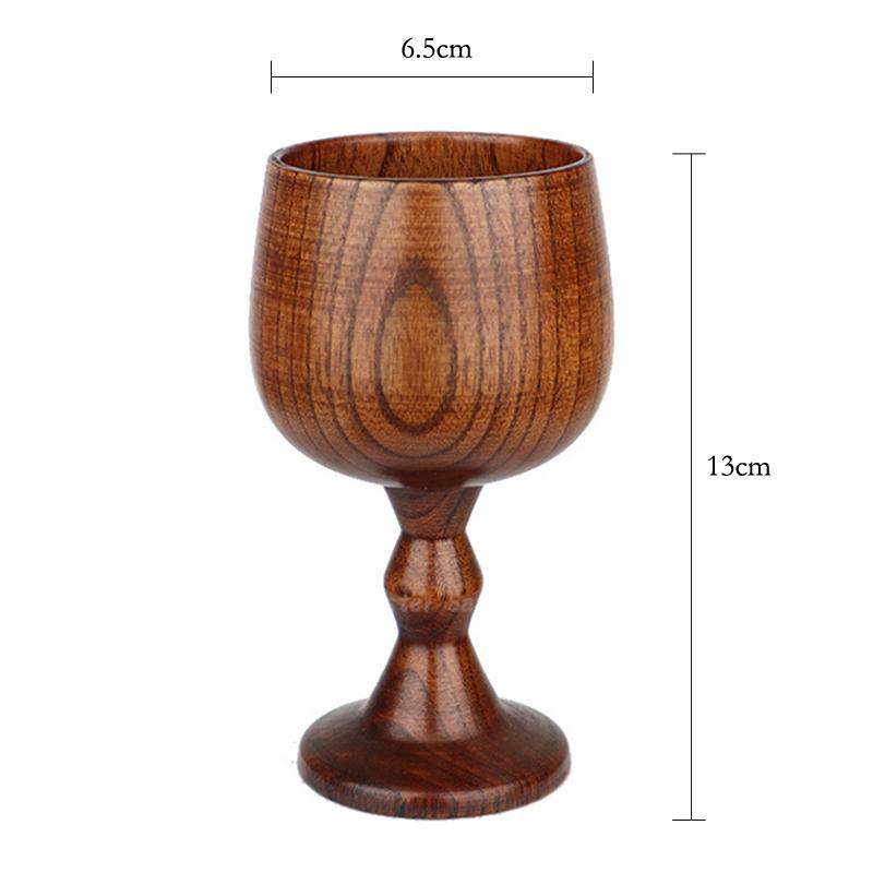

Vintage Jujube Wood Cup Wooden Wine Goblet Chalice Home Party Bar Drinking Cups Cocktail Wine Cups Wood Mug Drinkware 120ML 120ml