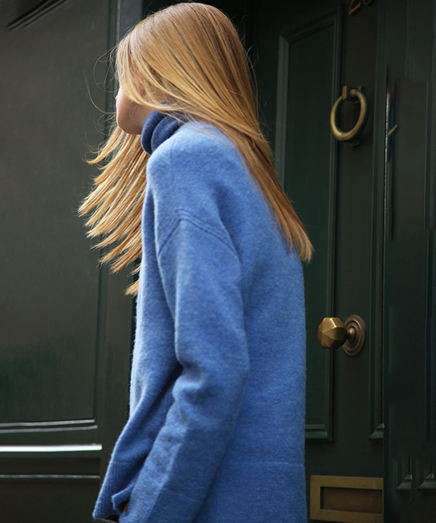 Avamolly Luigi Alpaca Pull-Over(Blue) Blue/Free