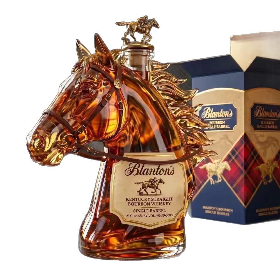Paardenhoofd Vormige Whiskey Fles Hoog Borosilicaat Glas Onregelmatig Ambachtelijke Likeur Decanteerfles Unieke Alcohol Dispenser Fles