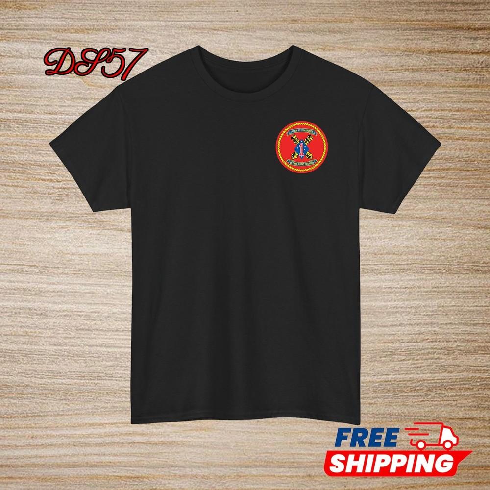 1st Battalion 11th Marine Regiment USMC Small Logo T-Shirt S-5XL Made In USA Unisex T-Shirt S