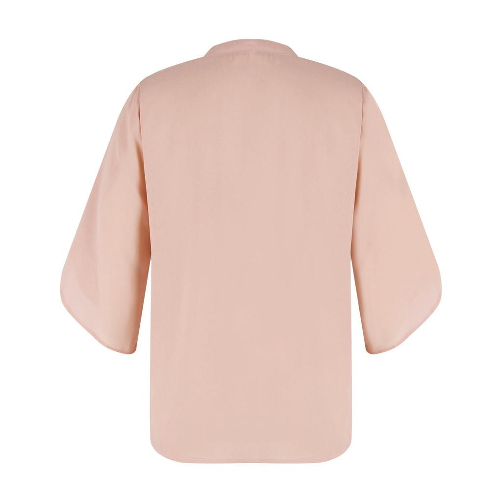 Summer New Fashion Women's Petal Sleeve Tops Loose V-Neck Chiffon Shirt