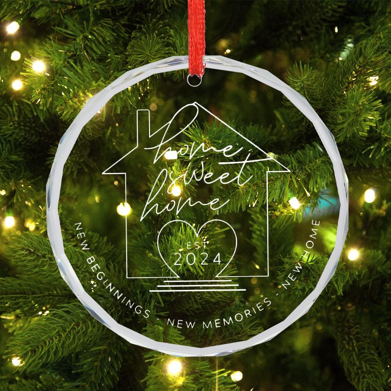 

1pc/2pcs House Warming Gifts for New Home Housewarming Christmas Ornaments for Decorations First Christmas in Our New Home Gift Ideas 1pc