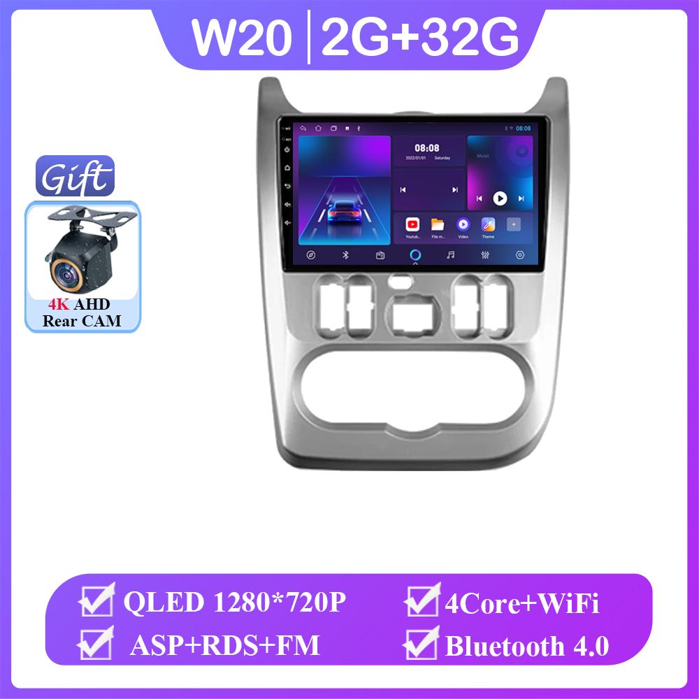 Android 14 For Renault Logan 1 Sandero 2009 - 2015 For Lada Largus Lergus 2012-2020 for Dacia Duster 2010-2017 Auto Radio Player