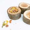 Random Shape Pet Hamster Fruit Wood Food Bowl Hamster Golden Bear Squirrel Food Bowl Log Gnawing Toy for Small Animals Food Bowl