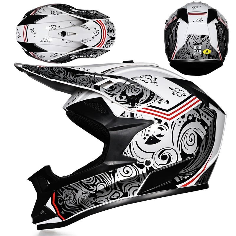 Offroad-Motorradhelm Herren Damen ABS Integralhelm Dirt Bike Große Größe Belüftet Trail Riding