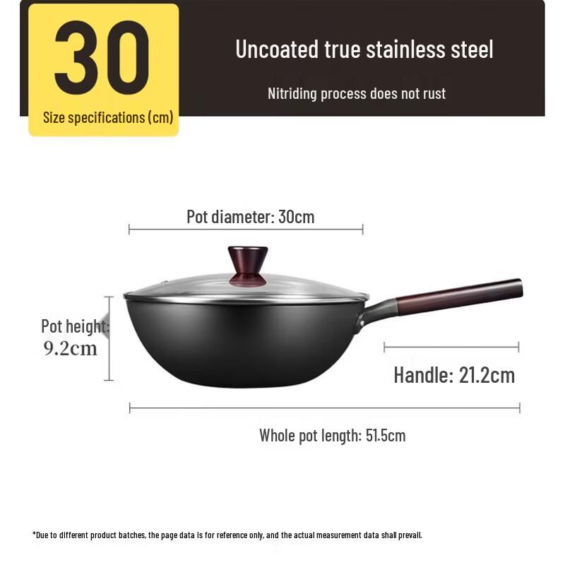 

COOKER KING 30cm Cast Iron Non-Coated Stir-fry Wok