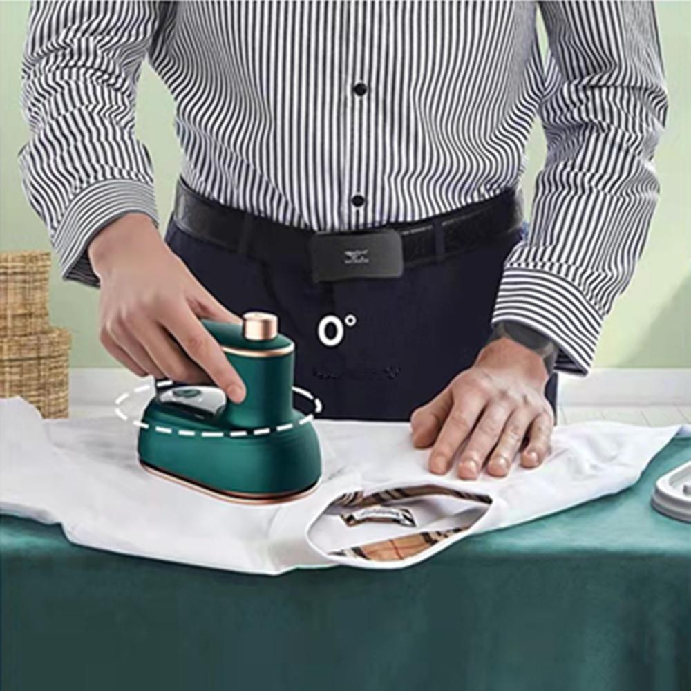 Green Portable Mini Garment Steam Iron Handheld Ironing Steamer Travel Household