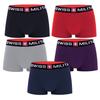 [Schweizer Militär Unterwäsche] Herren Boxershorts mit großem Logo 5er-Pack 5 Farben SM1002 [Versand aus Korea] 100% Original