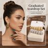 6pairs Gold Plated Waterdrop Earring Set Glossy Finish Hanging Dangle Earring  Daily Wear