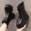 Thick-soled snow boots winter velvet thickened waterproof and non-slip year winter new large cotton boots heightened Martin boots