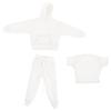 Detailliertes 3-teiliges Outfit für 1/12 Actionfigur Soldat mit Kapuzentop, Hose und T-Shirt für Figurendoll-Display, Ankleiden