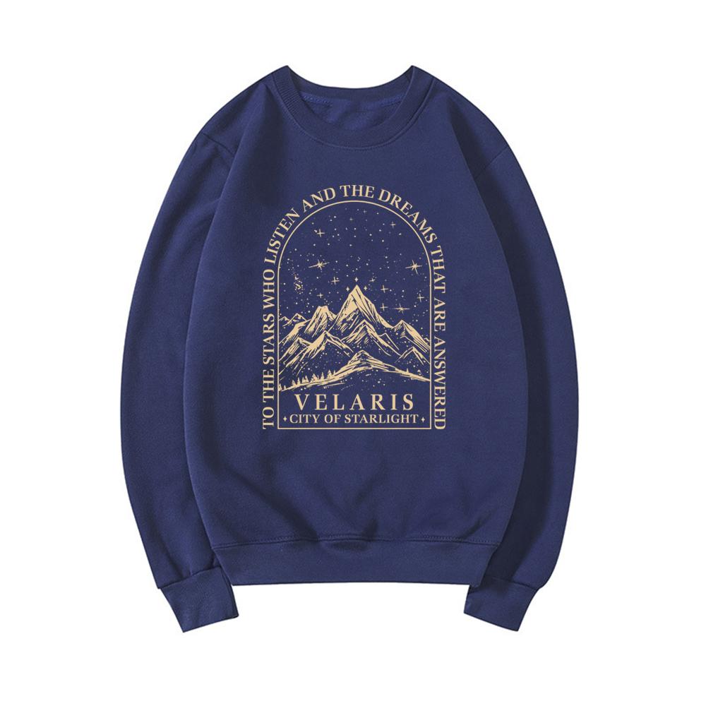 

Velaris City of Starlight Sweatshirt Acotar Series Hoodie Unisex Crewneck Sweatshirts Long Sleeve Casual Pullover SJM Merch XXXL темно-синий