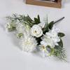 Peony & Daisy Silk Bouquet: 7-Fork Faux Flowers for Home Decoration
