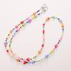 Butterfly Mobile Phone Crossbody Strap Candy Color Beaded Crossbody Chain  Keychain Pendant