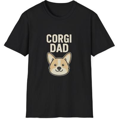 Corgi Dad T-Shirt, Dog Lover Gift, Pet Parent Apparel, Funny T-Shirt(1)
