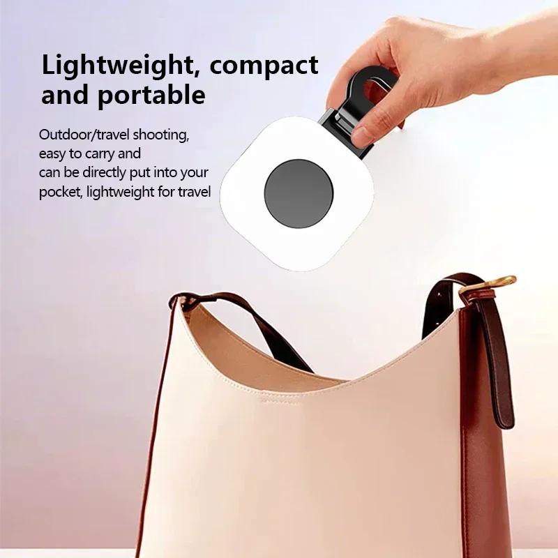 Rechargeable Clip-On Ring Light - 3-Level LED for Smartphone Tablet Photography Live Streams