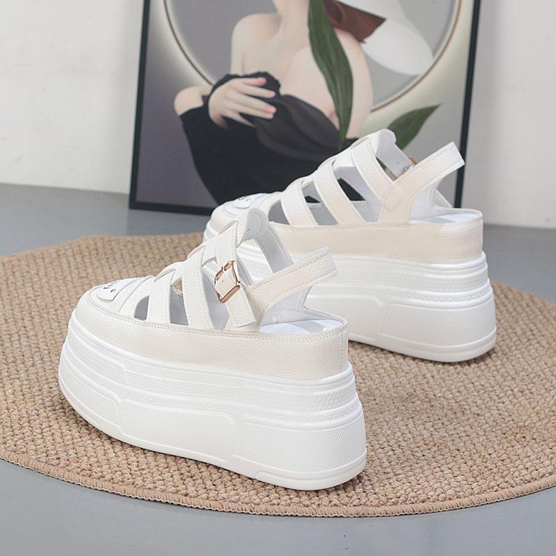 Fashion 11CM Women's Sandals Comfort Shoes Slippers Fashion Shoes Women Summer Open Toe Platform Wedge Super High Hidden Heels