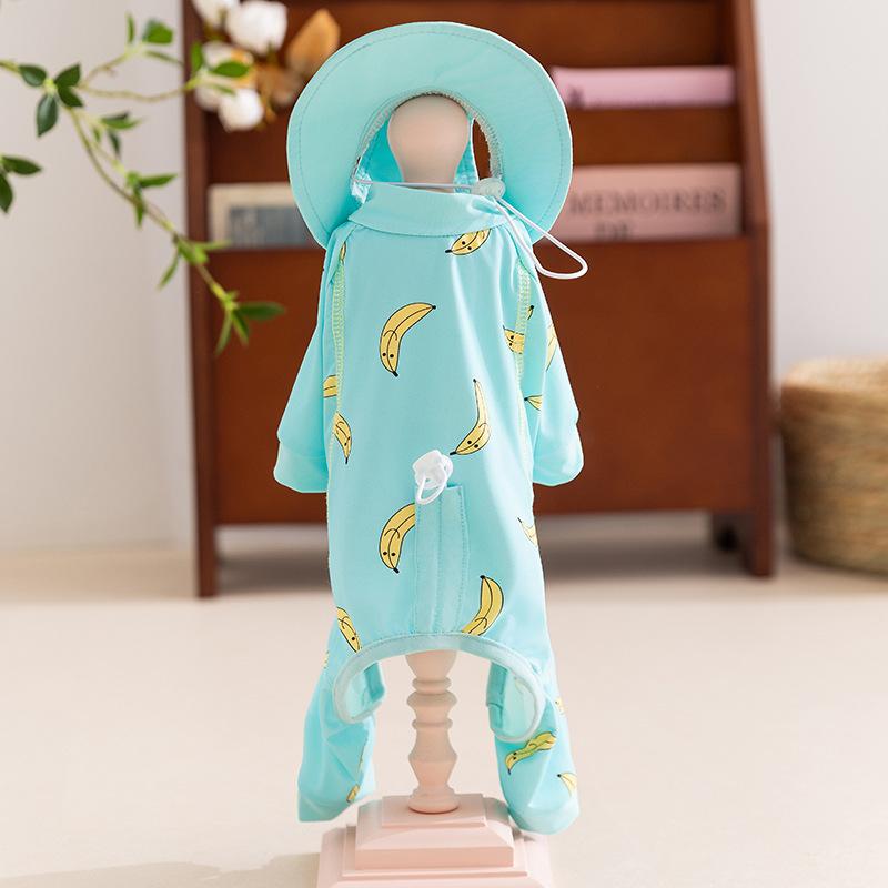 

Фруктовый принт, четвероногая собака, выходящая на улицу, солнцезащитная, охлаждающая, прохладная одежда, весна и лето, тонкая, домашний питомец, собака, одежда для собак XS (recommended weight 1-1.5kg)