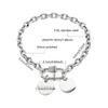 Fashion Women Ins Stainless Steel 18K Gold Silver Minimalist Design Plated Double Round Waterproof Toggle Chain Bracelets