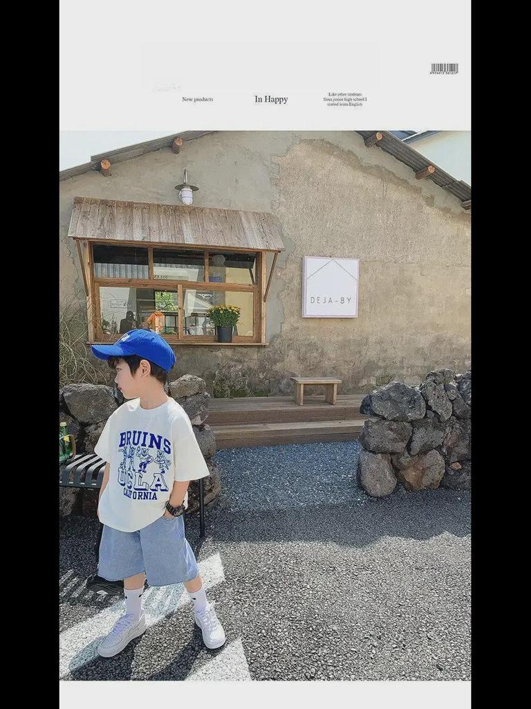 Children's Short-Sleeved T-Shirt: Stylish Boys' Summer 2022 Korean-Style Top