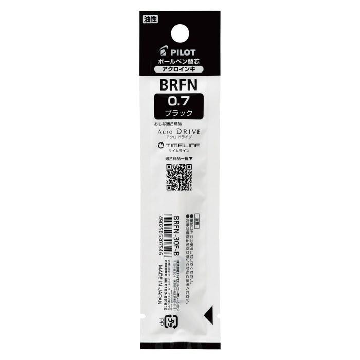 Pilot Ballpoint Pen Refill BRFN-30 Acroink 0.7mm Black 10-Count BRFN300F10B