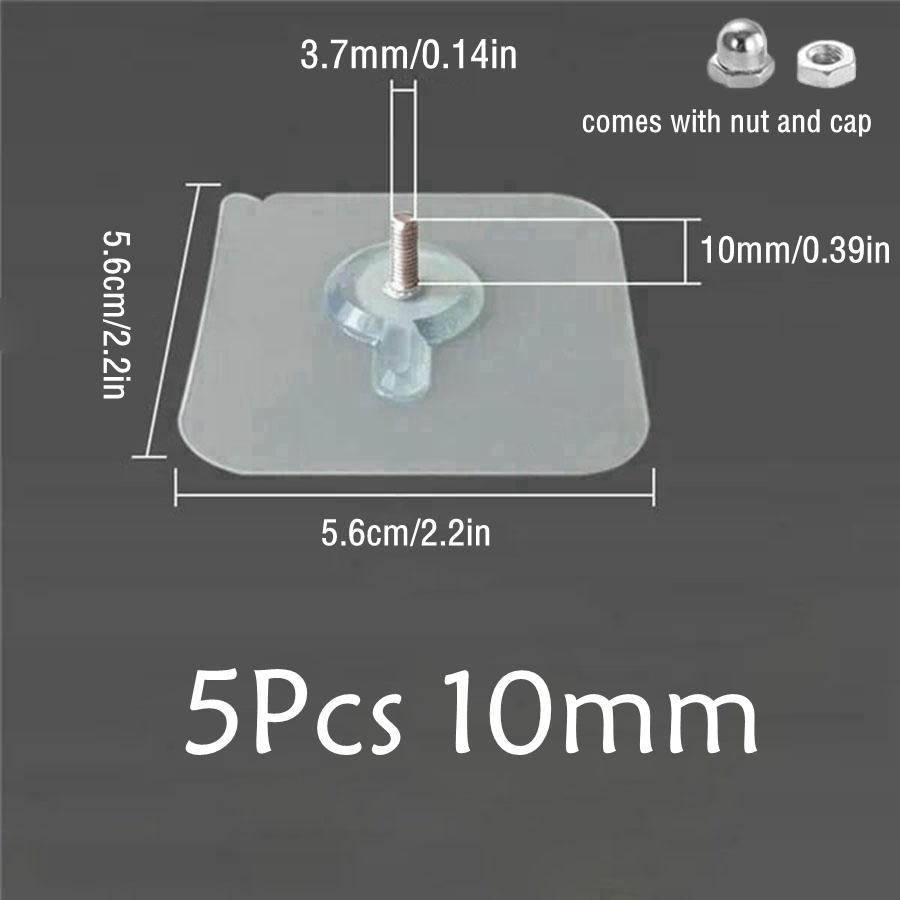 5/10 ks Šrouby zdarma Samolepící závěsné háčky Křížový steh pro malování Fotorámeček Bez díry Víceúčelové pevné nástěnné háčky