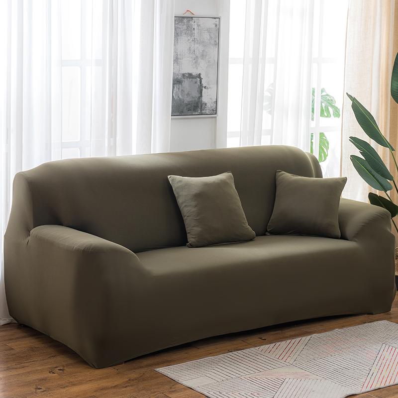 Solid Color Elastic Sofa Covers for Living Room Spandex Sectional Corner Sofa Slipcovers Couch Chair Cover Funda De Sofá