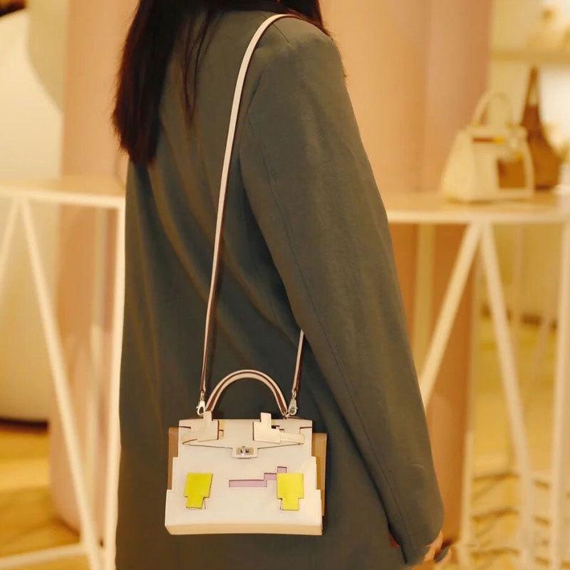 Retro mozaiková barevná Kelly kabelka přes rameno pro ženy