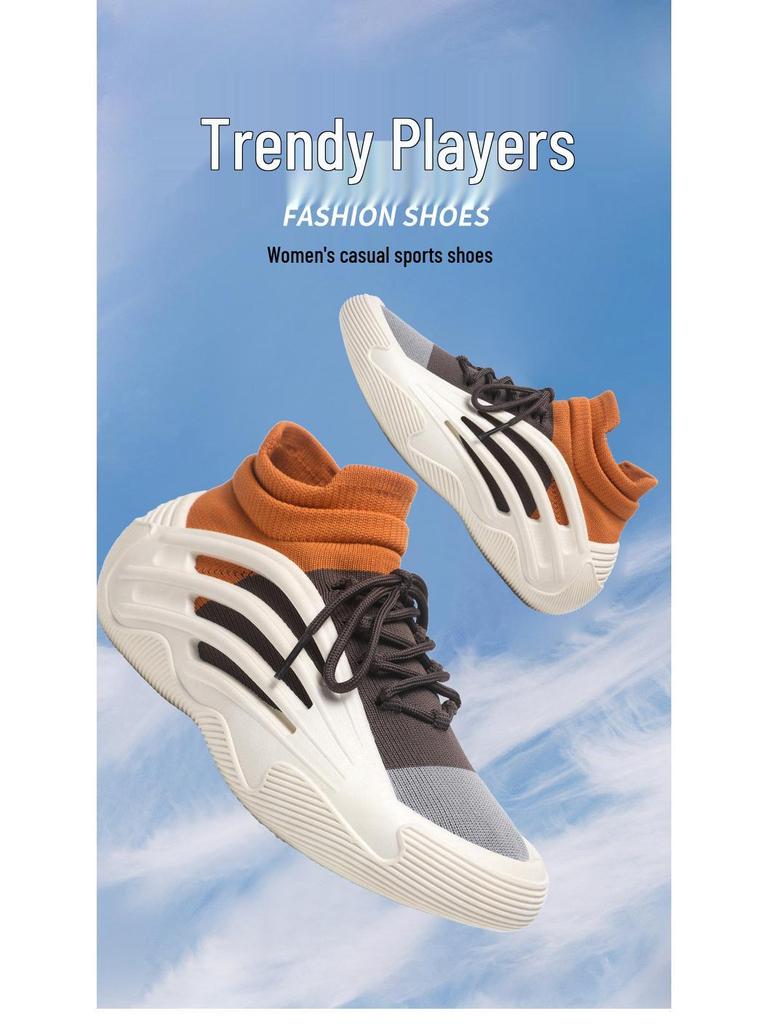 Damen Trendige Dicksohlige Flyknit Socken Schuhe - Weiche, Atmungsaktive, Lässige Frühling/Sommer Sneakers