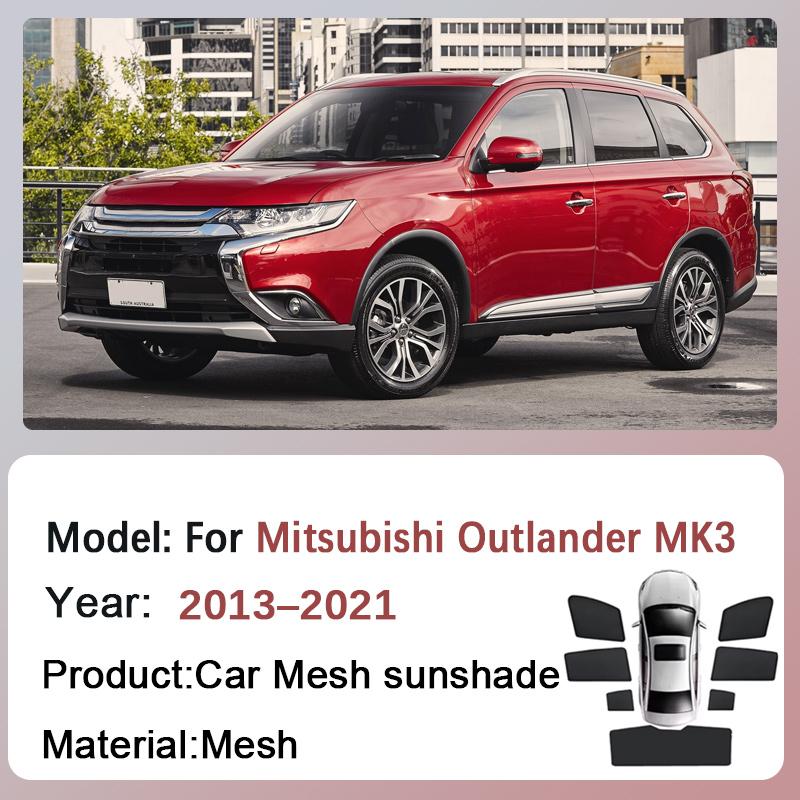 Car Mesh Sunshade For Mitsubishi Outlander Accessories 2013–2021 Windshield Sunshades Privacy Curtains Magnetic Sunscreen Visors