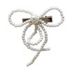 French Style Hair Barrettes Pearls Bowtie Hair Clip Girl Hair Styling Ornaments