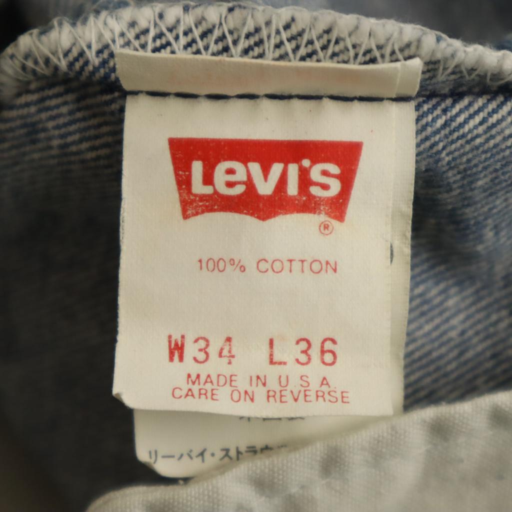 Levi's 90s 501 USA made old Straight denim pants W34 Wash blue jeans Men's Used