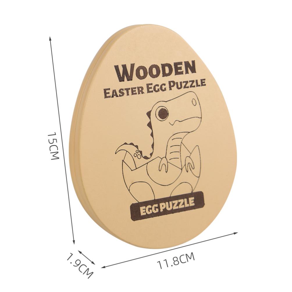 Holz Dinosaurier Ei Puzzle Buntes Ei Tangram Puzzle Frühe Bildung Farberkennung Übung Kinder Hand-Auge-Koordination Spielzeug