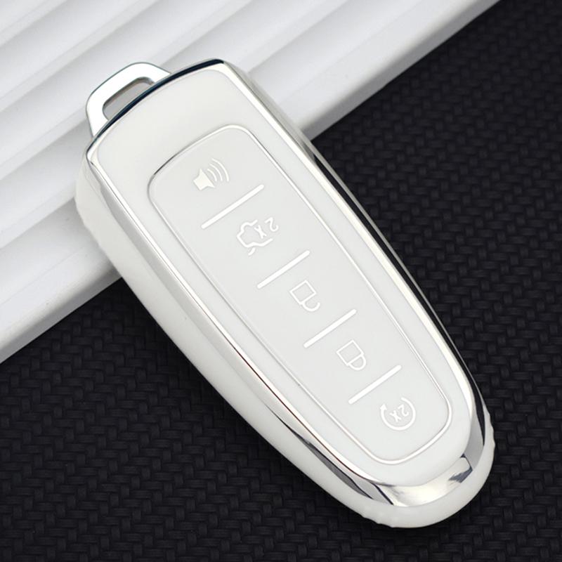 New TPU Car Remote Key Case 5 Buttons Shell Fob for Ford Edge Explorer Escape Focus Taurus Flex Lincoln MKS MKT MKX MKZ Navigator Accessories