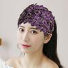 Wide Side Women Hair Hoop Flower Mother Hair Hoop Elegant Lace Headband  Hair Decoration