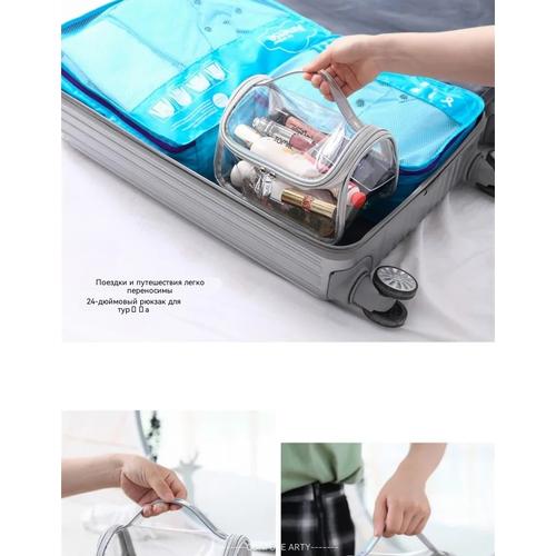 Transparent Travel Makeup Bag Design Large Capacity Cosmetic Organizer Toiletry Pouch for Women with Portable Skincare Storage