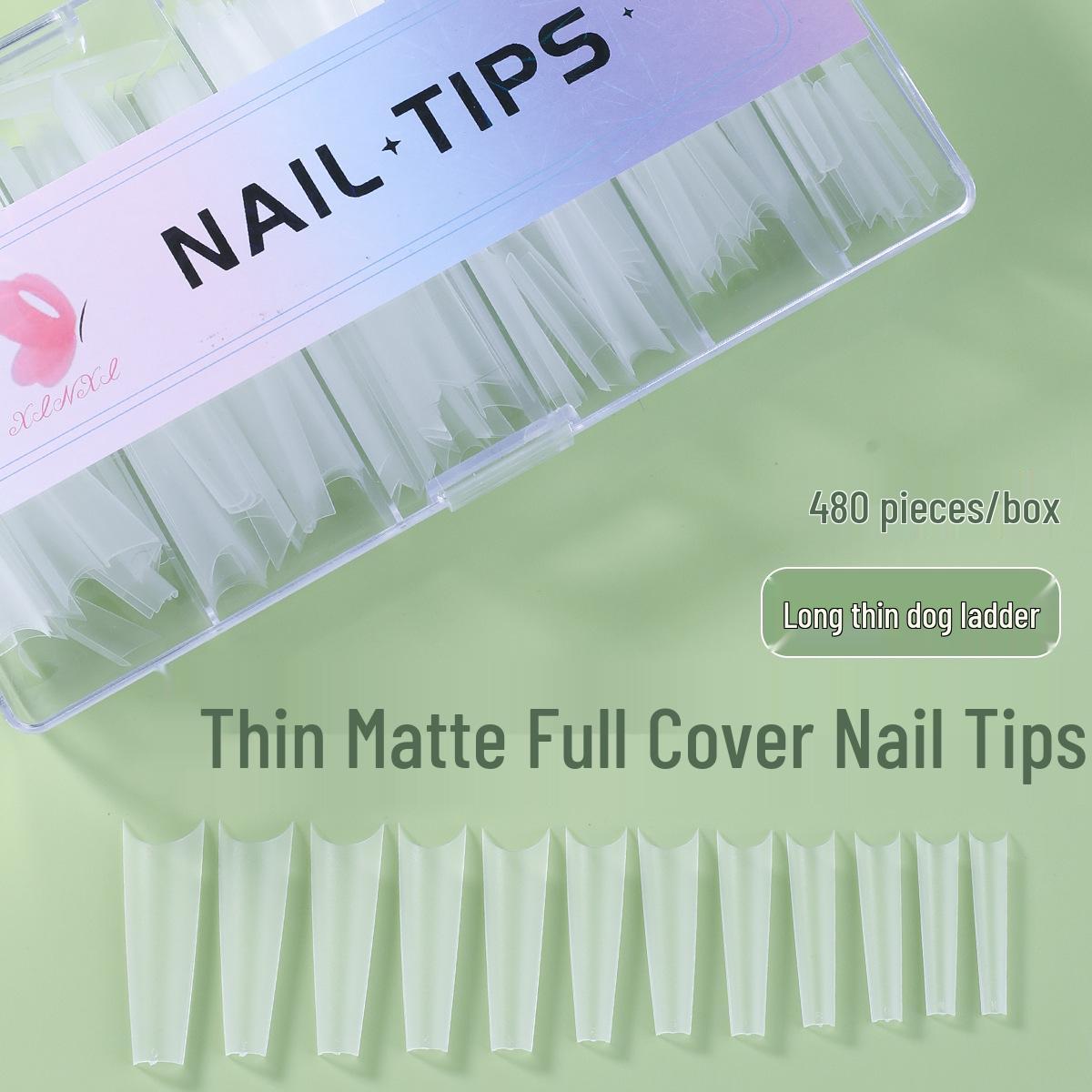 

Handmade Frosted Long Wearable Nail Tips for Manicure