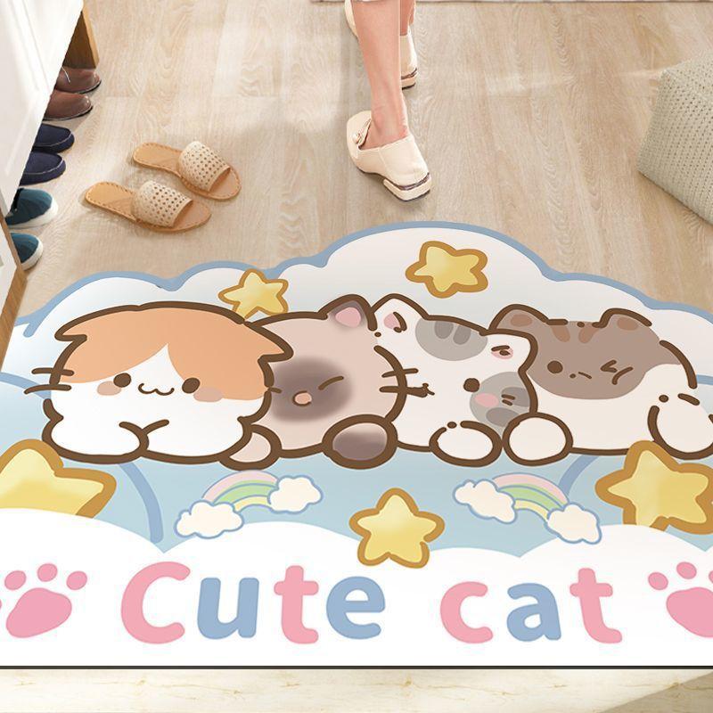 Cartoon Can Love The Home Door Mat Door Dirty Anti-slip Mat Into The Door Porch Can Be Cut Carpet