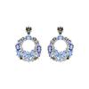 Boucles D'oreilles Luxenter En Argent 925 Et Zirconium Rhodié Multicolore - Eladax