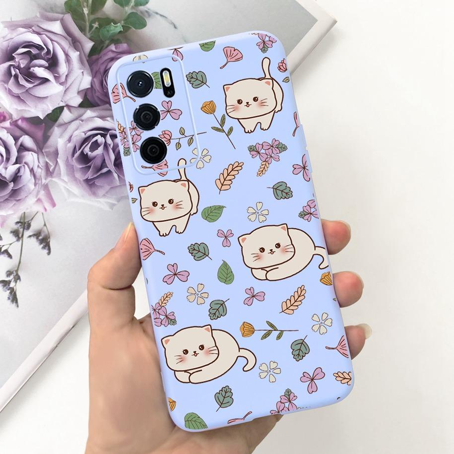 For OPPO A54S Case CPH2273 Phone Cover Popular Flower Cartoon Soft Silicone Funda For OPPO A16 A16S CPH2269 CPH2271 A 16S Bumper
