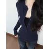 Autumn Winter 2026 Embroidered Slim Fit Long-Sleeve Button-Down Tee