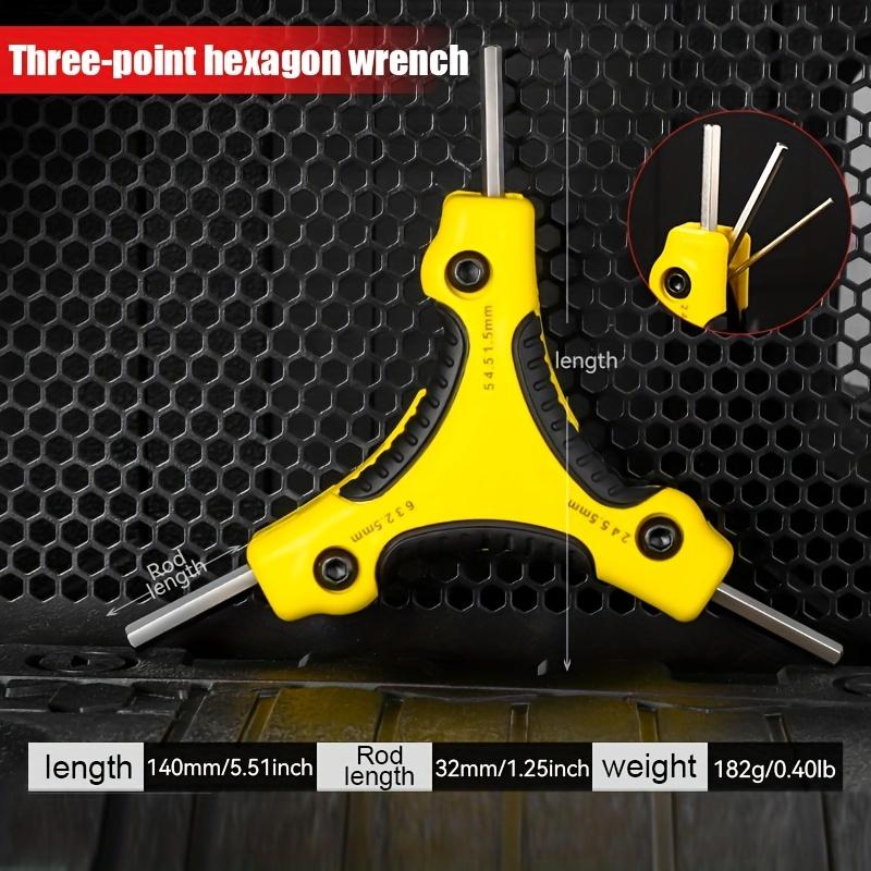 Складной шестигранный ключ-звезда Cr-V сталь портативный инструмент-отвертка метрический складной шестигранный набор ключей красный желтый