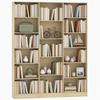 Bookcase With Open Storage 6 Tier Bookshelf With Anti Tipping Hardware Oak