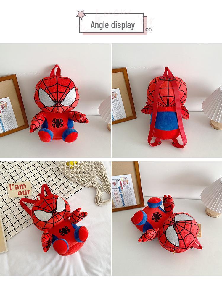 Rucsac de pluș Spider-Man Cartoon: Geantă de telefon mobil părinte-copil pentru copii